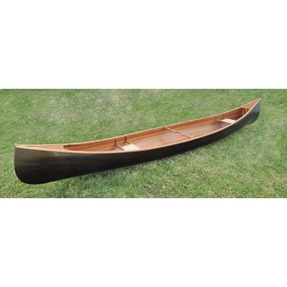 Dark Stained Finish 18 Foot Rib Canoe