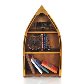 Small Wood Canoe Book Shelf