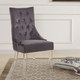 Armen Living Gobi Modern and Contemporary Acrylic Legs Tufted Dining Chair