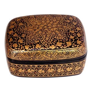 Golden Wishes Paper Mache Box (India)