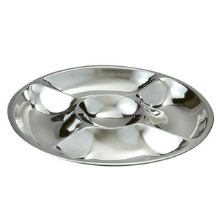 Elegance Stainless Steel 5-Compartment Serving Tray