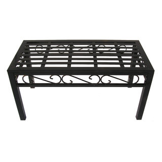 Oakland Living Corporation Imperial Brown Wrought Iron Rectangle Coffee Table