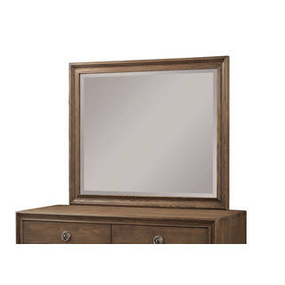 Acme Furniture Brown Reclaimed Oak Inverness Beveled Mirror