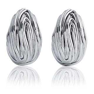 Silver Liquid Omega Post Earrings (Israel)