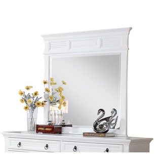 Acme Furniture Merivale White Beveled Mirror
