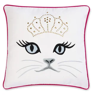 Betsey Johnson Polished Punk Cat Decorative Pillow