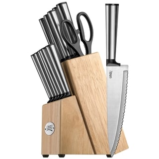 Koden Series Stainless Steel 14-piece Knife Set With Natural Block