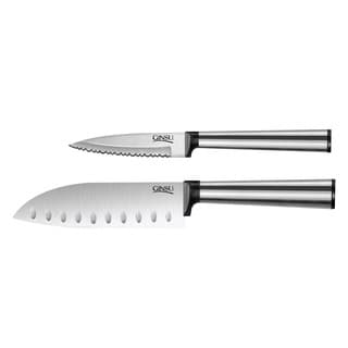 Ginsu Koden Series Stainless Steel 5-inch Santoku With Pairing Knife (Set of 2)