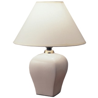 QMax 15" Ceramic Accent Table Lamp Ivory