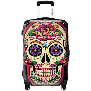Murano Frida Kahlo Skull Multicolor Polycarbonate 20-inch Fashion Hardside Carry-on Spinner Suitcase
