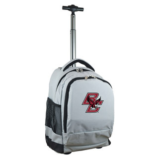 Denco Sports Mojo Boston College Premium Grey Nylon Wheeled Backpack