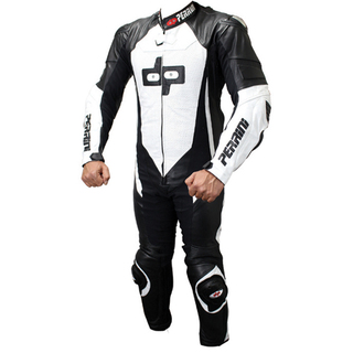 Perrini Multicolored Leather 1-piece Motorcycle Racing Suit