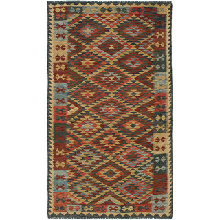 eCarpetGallery Multicolored Wool Handwoven Sivas Kilim Rug (4'9 x 8'2)