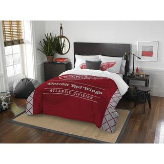 NHL 849 Red wings Draft Full/ Queen 3-piece Comforter Set