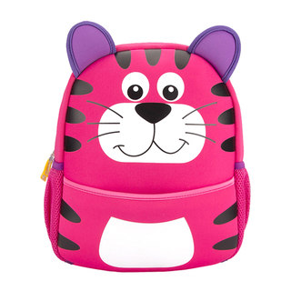 Little Kids Pink Plastic Tiger Cartoon Backpack