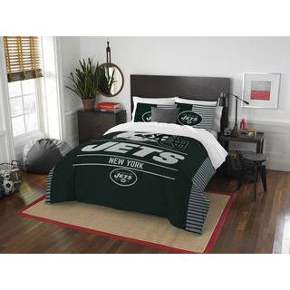The Northwest Company NFL 849 Jets Draft Full/Queen 3-piece Comforter Set