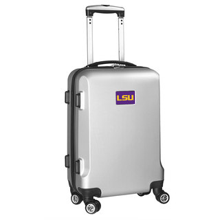 Denco Sports LSU Black/ Silver 20-inch Hardside Carry-on 8-wheel Spinner Suitcase