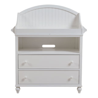 Somerset White MDF/Metal/Wood 6-drawer Changing Dresser
