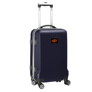 Denco Sports Oklahoma State Black/Navy ABS 20-inch Carry-on Hardside 8-wheel Spinner Suitcase