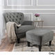 Tafton Tufted Fabric Club Chair with Ottoman by Christopher Knight Home - Thumbnail 2