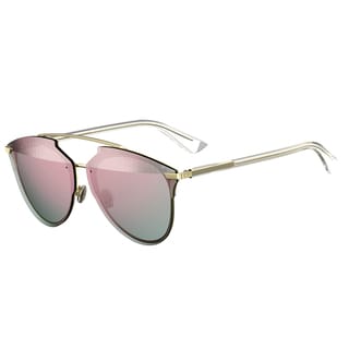 Dior Dior Reflected Prisim/S S5Z RG Gold Crystal Metal Aviator Rose Gold Prism Mirror Lens Sunglasses