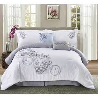 Journee Home 'Daria' Embroidered 6 pc Comforter Set