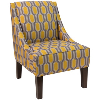 Skyline Furniture Hexagon Yellow Print Arm Chair