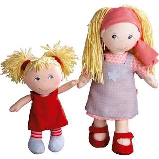 Haba Lennja and Elin Fabric 12-inch and 8-inch Sister Dolls
