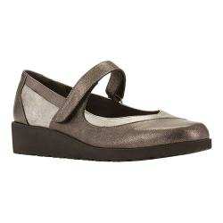 Women's Walking Cradles Finley Mary Jane Wedge Pewter Leather
