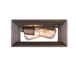Golden Lighting Smyth Gunmetal Bronze Flush-mount Light Fixture