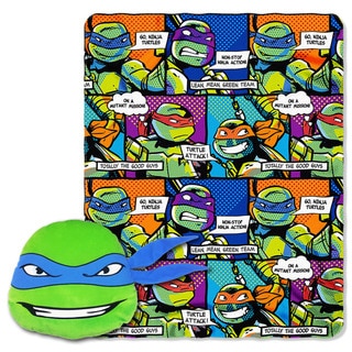 The Northwest Company ENT 154 TMNT Good Guys Leo Pillow and Throw Set