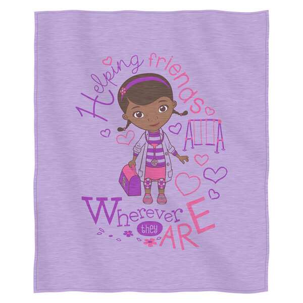 The Northwest Co ENT 099 Doc McStuffins 'Doc Love' Multicolor Cotton and Polyester Sweatshirt Throw