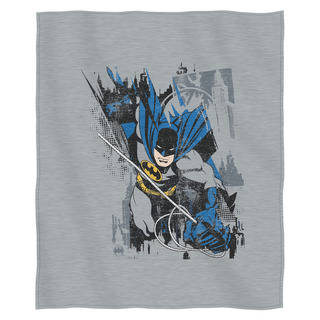 The Northwest Co ENT 099 Batman 'Bat Jump' Multicolor Cotton and Polyester Sweatshirt Throw