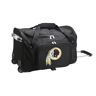 Denco Washington Redskins Black Nylon 22-inch Carry-on Rolling Duffel Bag