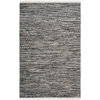 Safavieh Hand-Woven Rag Cotton Rug Grey Cotton Rug (2' 6 x 4')