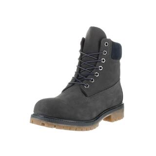 Timberland Men's Premium Grey Leather 6-inch Boots