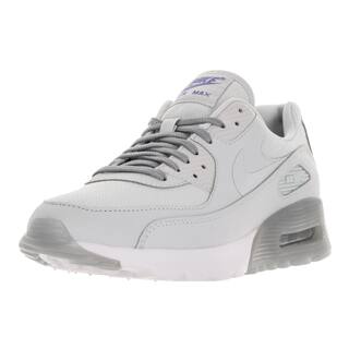 Nike Women's Air Max 90 Ultra Essential Pure Platinum Leather Running Shoes