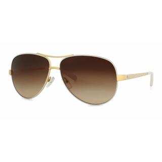 Tory Burch Women TY6035 301913 White Metal Cateye Sunglasses