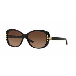 Tory Burch Women TY7090 137713 Black Plastic Rectangle Sunglasses
