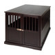 Wooden Furniture Extra Large Pet Crate Espresso Solid Wood End Table