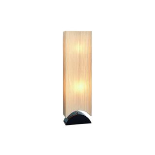 42-inch Wood Floor Lamp with Straited Shade