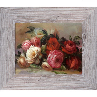 Pierre-Auguste Renoir 'Discarded Roses' Hand Painted Framed Oil Reproduction on Canvas