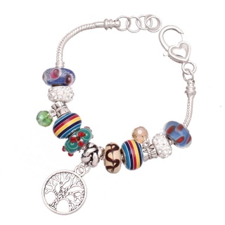 'Tree of Life' Silver Pandora-Style Charm Bracelet