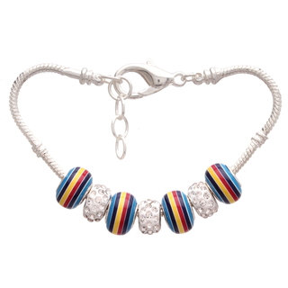 70's Rainbow Pandora-Style Charm Bracelet