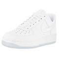 Nike Women's Air Force 1 '07 Prm White/White/Blue Tint Leather Basketball Shoes
