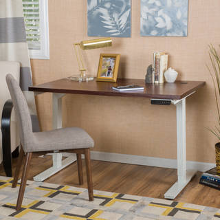 Edison 55-inch Desk with Adjustable Height and Dual Powered Base by Christopher Knight Home