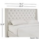 Aurora Faux Leather Crystal Tufted Nailhead Wingback Headboard by iNSPIRE Q Bold - Thumbnail 8