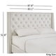 Aurora Faux Leather Crystal Tufted Nailhead Wingback Headboard by iNSPIRE Q Bold - Thumbnail 9