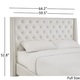 Aurora Faux Leather Crystal Tufted Nailhead Wingback Headboard by iNSPIRE Q Bold - Thumbnail 7