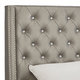 Aurora Faux Leather Crystal Tufted Nailhead Wingback Headboard by iNSPIRE Q Bold - Thumbnail 6